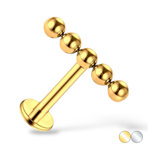 Tytanowy Labret z kuleczkami