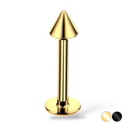 Stalowy labret ze stożkiem