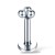Srebrny labret z trzema kuleczkami - Stal Ch.316L