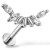 Kolczyk labret srebrny ozdobny cluster