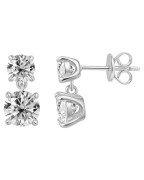 Srebrne kolczyki z moissanite - SREBRO 925