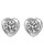 Srebrne kolczyki serca z moissanite - SREBRO 925