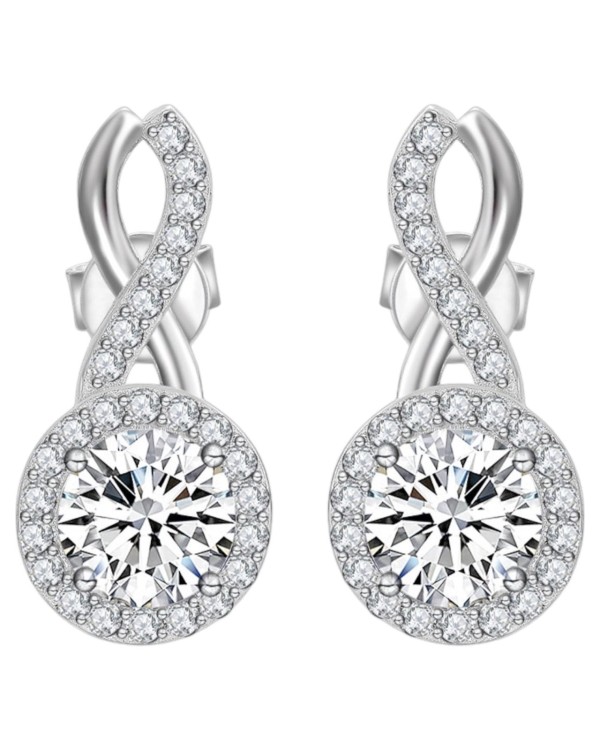 Srebrne eleganckie kolczyki z moissanite - SREBRO 925