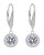 Srebrne kolczyki z okrągłym moissanite - SREBRO 925