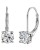 Srebrne klasyczne kolczyki z moissanite - SREBRO 925