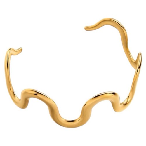 Bransoletka złota falowana