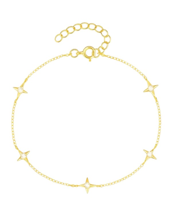 Bransoletka złota z gwiazdakmi - SREBRO 925