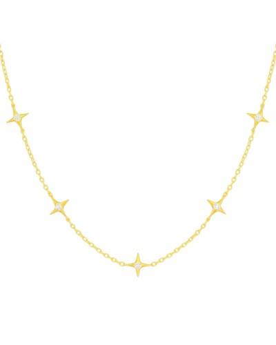 Naszyjnik złote gwiazdki - SREBRO 925