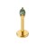 Labret Push Pin agat mszysty - ZŁOTO 585