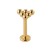 Labret Push Pin z kuleczkami - ZŁOTO 585