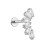 Labret srebrny z cyrkoniami -SREBRO 925
