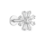 Labret srebrny kwiatowy - SREBRO 925