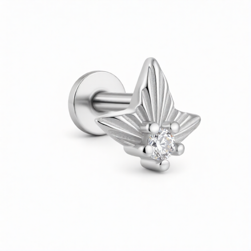 Labret z motywem skrzydeł - SREBRO 925