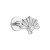 Labret z wachlarzowym wzorem - SREBRO 925
