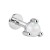 Srebrny labret okrągły opal - SREBRO 925