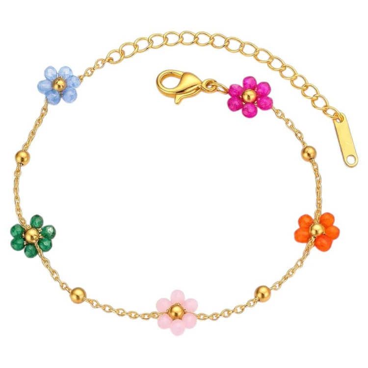 Bransoletka z kwiatuszkami