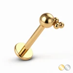 Tytanowy labret z kuleczkami