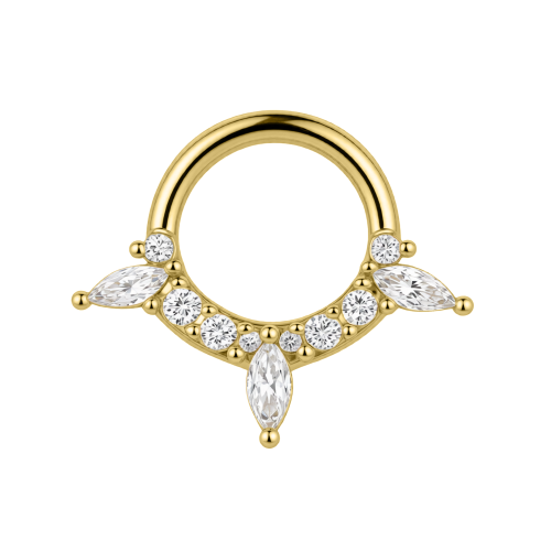 Clicker z cyrkoniami - SREBRO 925