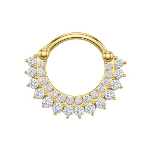 Clicker z zdobionymi cyrkoniami - SREBRO 925