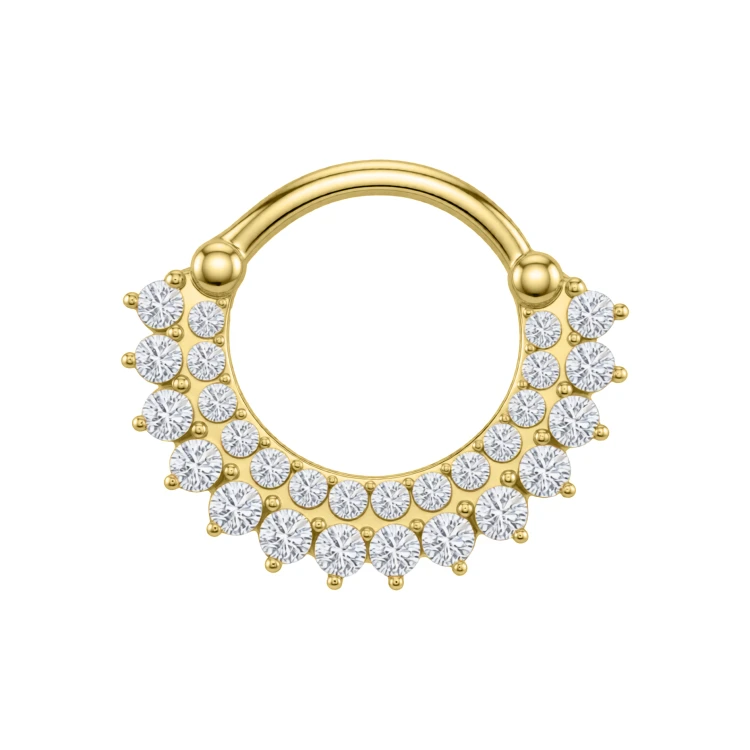 Clicker z zdobionymi cyrkoniami - SREBRO 925