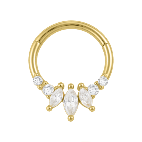 Clicker złoty z potrójną łezką – SREBRO 925