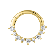 Clicker kolor złoty ozdobny z cyrkoniami - SREBRO 925