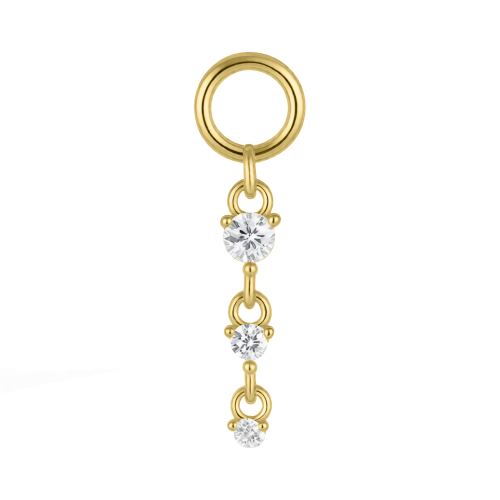 Zawieszka z trzema cyrkoniami - SREBRO 925