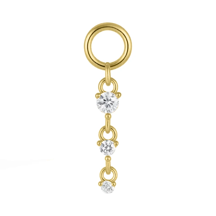 Zawieszka z trzema cyrkoniami - SREBRO 925