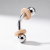 No pull disc piercing beżowe 2 szt