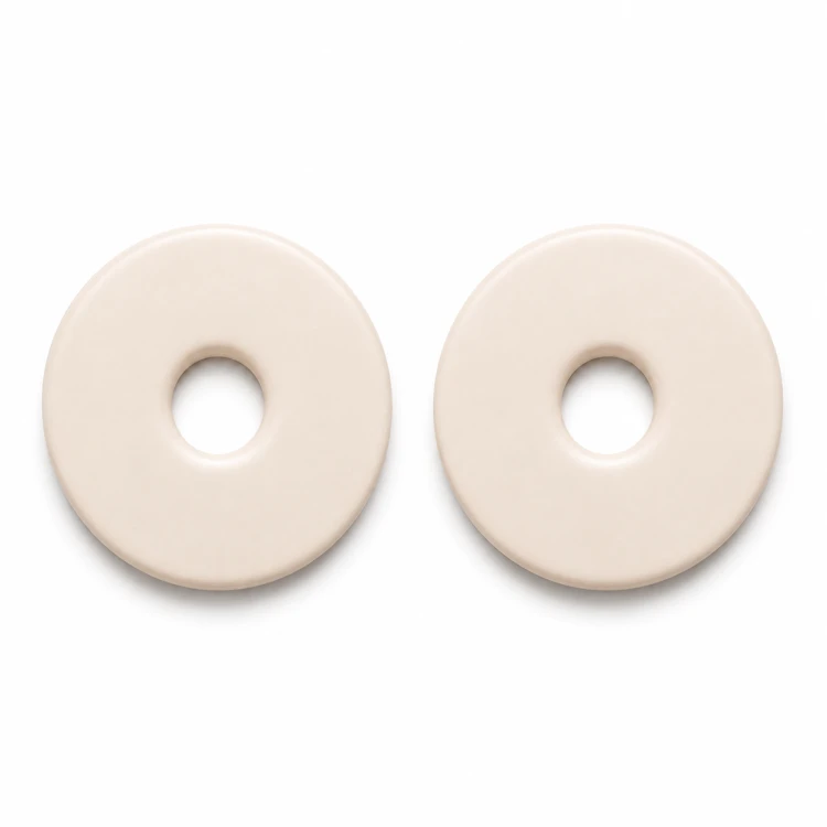 No pull disc piercing beżowe 2 szt