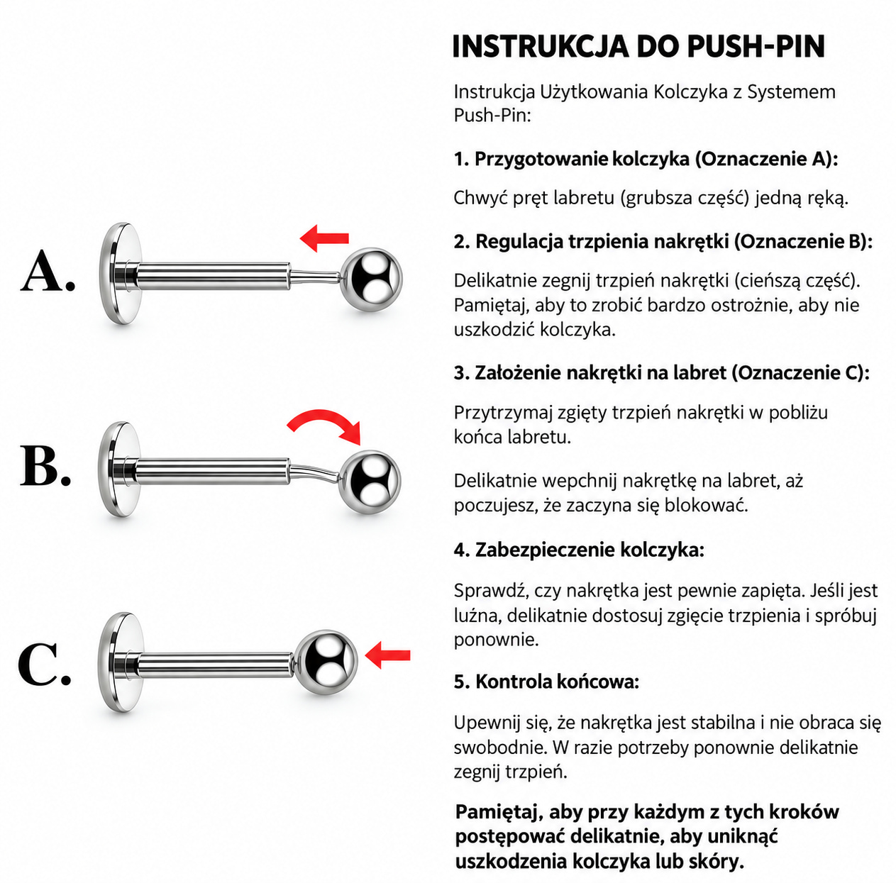 Instrukcja PUSH PIN